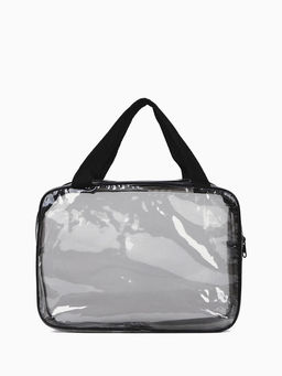 Косметичка на молнии, с ручками, чёрная