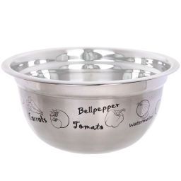 Миска из нержавеющей стали 2,6л 24*11,2см с рисунком