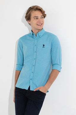 Erkek Petrol Uzun Kollu Basic G_mlek