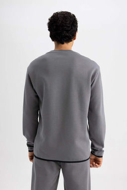 DeFactoFit Толстовка из плотной ткани стандартного кроя с круглым вырезом  фото 10