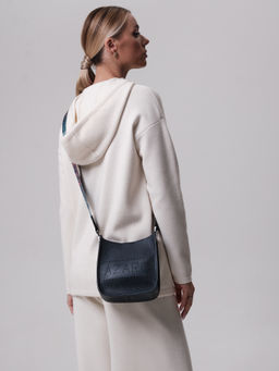 Сумка кожаная на плечо Azaro 30996 синий