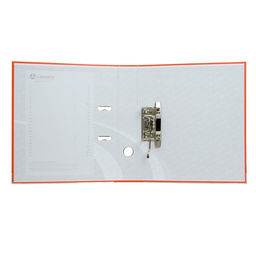 Папка-регистратор А4, 50 мм, Calligrata, полипропилен, металлическая окантовка, карман на корешок, собранная, оранжевая  фото 2