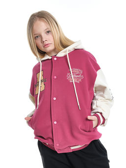 Толстовка с капюшоном с принтом 33-7647 красный - Mini maxi фото 9