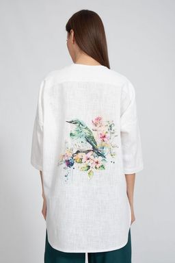 Льняная рубашка 4081 - Kivviwear фото 3