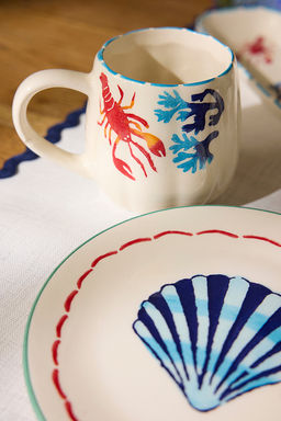 Trendyolmilla Home 4lu Seramik Marine Desenli Pasta Tabag? Seti 19cm TPHSS25TBK00012  фото 5