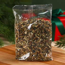 Подарочный набор новогодний «Доброго здоровья», чай травяной 20 г, безалкогольный бальзам 100 мл.