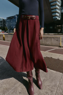 BELTED MIDI CAPE SKIRT - Zara фото 3