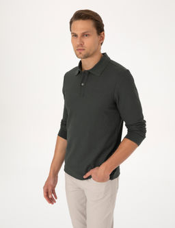 Koyu Haki Slim Fit Sweatshirt - Pierre cardin фото 3