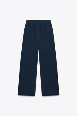 BASIC STRAIGHT PLUSH TROUSERS WITH ADJUSTABLE HEM - Zara фото 8