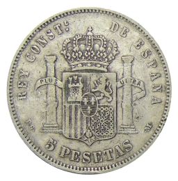 5 песет 1891 года Испания
