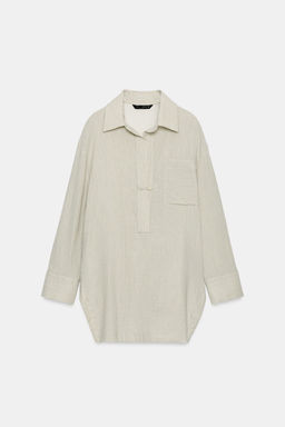 CAMISA ASIM?TRICA RAYAS ZW COLLECTION / Verde - Zara фото 6