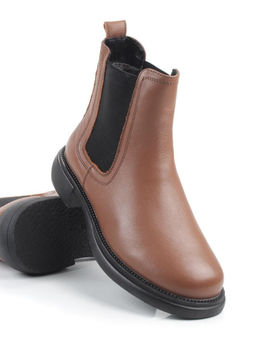 01-XKL21-137R BROWN Ботинки демисезонные женские (натуральная кожа, байка)