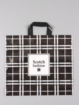 Цена за 25 шт. Пакет "Скотч", полиэтиленовый с петлевой ручкой, 40 х 36 + 3 см, 110 мкм