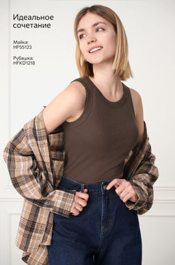 Женская майка-топ в рубчик Happyfox