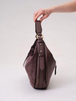 Сумка замшевая багет Azaro 30861 коричневый торф