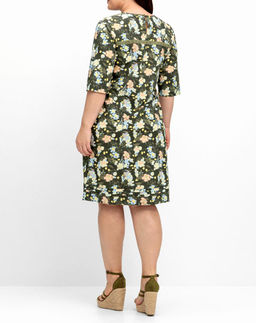 Платье, зелено-пестрое - Sheego фото 4