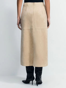 Юбка миди из искусственной замши / Zarina