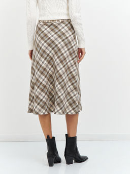 юбка длины миди в косую клетку - Glenfield фото 5