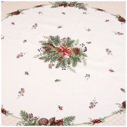 СКАТЕРТЬ КРУГЛАЯ CELEBRATION 190СМ ,БЕЖЕВЫЙ, 100 - Lefard фото 4