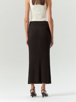 Юбка макси Emka S1120/graphites из вискозы с нейлоном тёмно-серый  фото 5