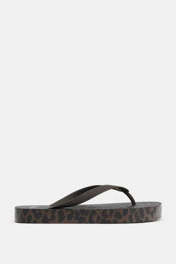 SANDALIA PLANA ESTAMPADA / Leopardo - Zara фото 3