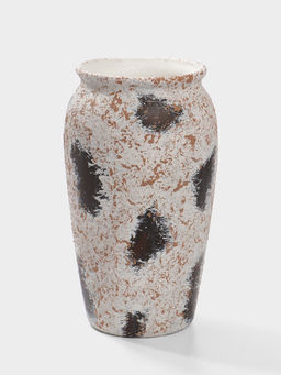 Ваза «Дези», 25×12 см, керамика, бело-коричневая