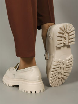 Лоферы женские/ Броги A-45MB Off white - Piniolo фото 3