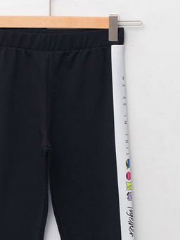 Beli Lastikli Mickey Mouse Bask?l? Pamuklu K?z ?ocuk Uzun Tayt - Waikiki фото 3