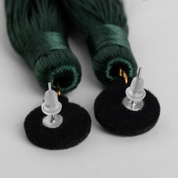 Серьги Кисти гармония, цвет изумрудный, L кисти 8.5 см - Qf фото 2