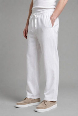 %100 Keten W_de Leg Pantolon - Defacto фото 6