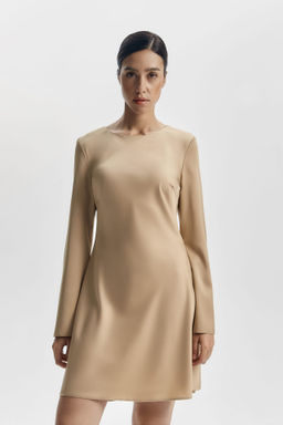 Платье из атласа расклешенного силуэта - Mollis фото 2