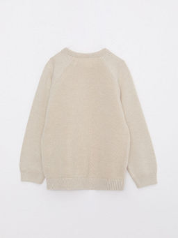 Bisiklet Yaka Kendinden Desenli Erkek Bebek Triko Kazak - Waikiki фото 3