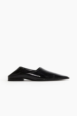 Mocasines de piel con puntera cuadrada