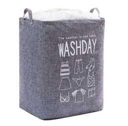 Корзина для вещей на завязках "Washday" серая