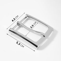 Пряжка для ремня, 5.3×4.5 см, 35 мм, цвет серебряный