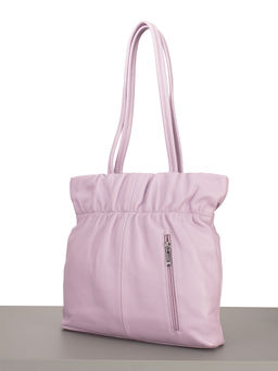 LACCOMA сумка Y1750-лавандовый натуральная кожа хлопок фото 2