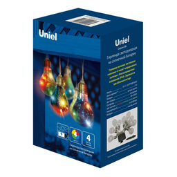 USL-S-126/PT4000 BULBS Садовая гирлянда на солнечной батарее Лампочки. 40 светодиодов. Разноцветный свет. 1*АA Ni-Mh аккумулятор в/к. IP44. TM Uniel