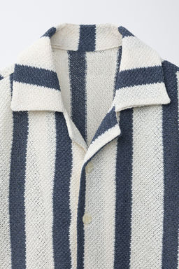 CAMISA PUNTO RAYAS / Azul - Zara фото 3