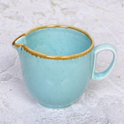 Цена за 2 шт. Молочник керамический 265мл "Tiffany Blue" 12,5*8,3*8,4см