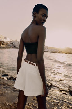 DARTED BERMUDA SHORTS WITH BELT - Zara фото 54