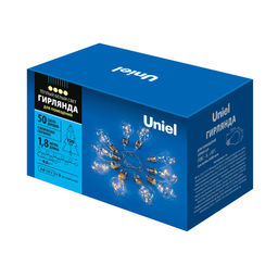 ULD-S1800-050/STB/3AA WARM WHITE IP20 RETRO BULBS-1 Гирлянда светодиодная Лампочки ретро-1, на батарейках 3AA (не в/к), 1,8м. 50 светодиодов. Теплый белый свет. Провод прозрачный. TM Uniel