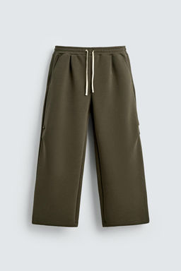 WIDE-LEG NEOPRENE-EFFECT TROUSERS WITH STUDS - Zara фото 7