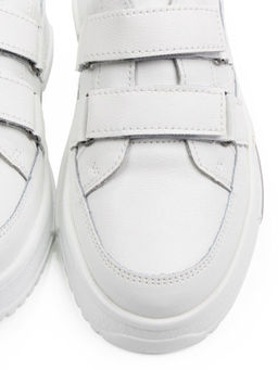 03-C138-9 WHITE Полуботинки спортивные женские (натуральная кожа)