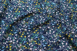 Штапель Полевой аромат цв.темно-синий, ш.1.45м, вискоза-100%, 90гр/м.кв - Купава фото 10