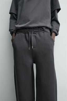 PANTAL?N JOGGER INTERLOCK RELAXED FIT / Gris oscuro - Zara фото 6