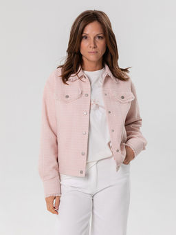 Жакет бомбер с декоративной бахромой