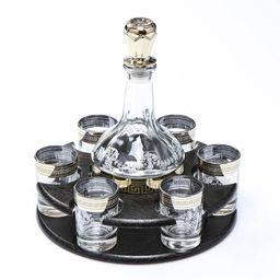 Мини-бар «Барокко», барная стойка, графин, 6 стопок, стекло