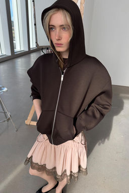 NEOPRENE-EFFECT HOODIE - Zara фото 13