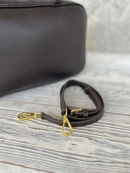 Женская кожаная сумка бочонок 1003 Кофе