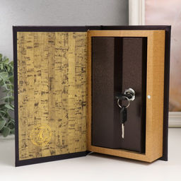 Шкатулка книга-сейф «Семейные традиции», дерево и искусственная кожа, с замком, 21×13×5 см